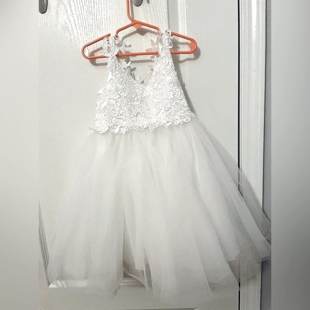 Flower girl white dress